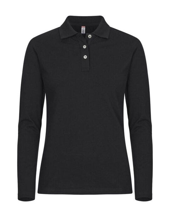 Clique CQ028263 Stretch Premium Polo L/S Women - Black