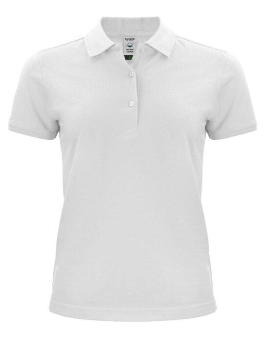 Clique CQ028265 Ladies Classic OC Polo - White