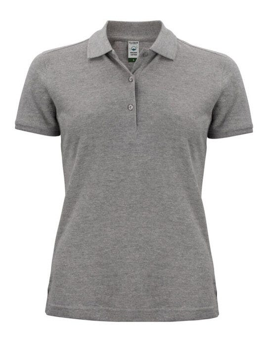 Clique CQ028265 Ladies Classic OC Polo - Grey Melange