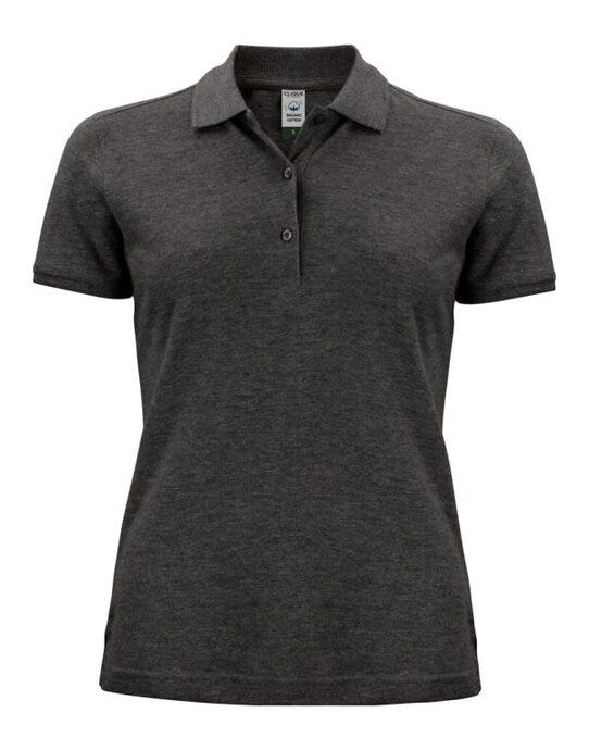 Clique CQ028265 Ladies Classic OC Polo - Anthracite Melange