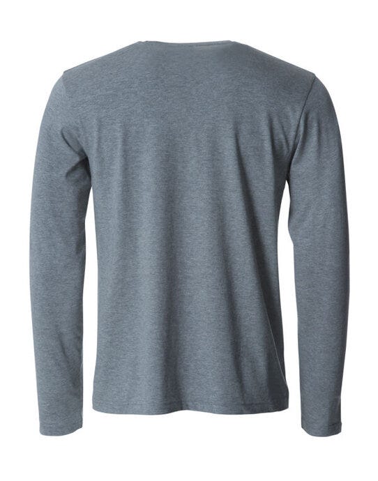 Clique CQ029033 Basic Long Sleeve T - Grey Melange