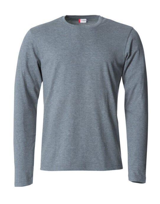 Clique CQ029033 Basic Long Sleeve T - Grey Melange