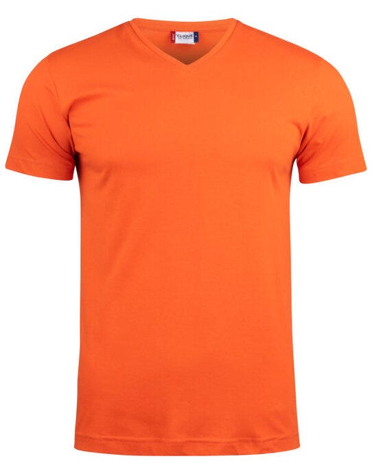 Clique CQ029035 Basic-T V Neck - Blood Orange