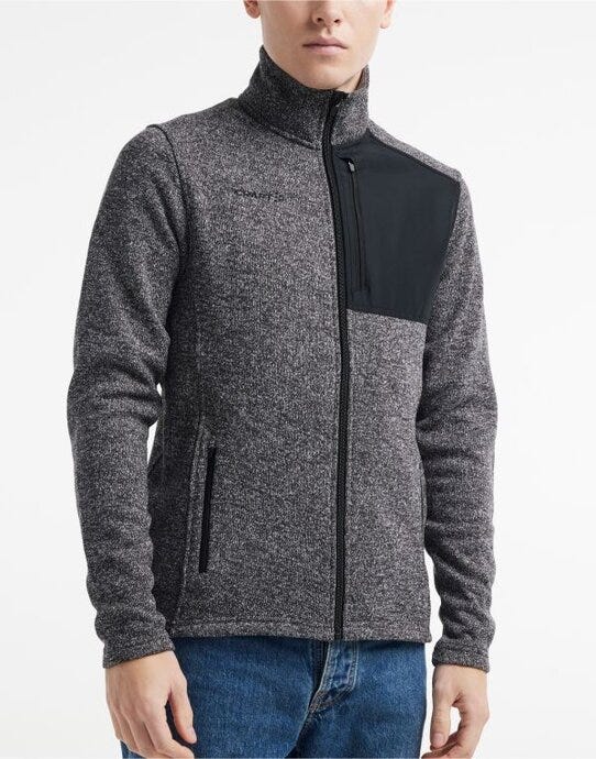 Craft CR1912218 Men's ADV Explore Heavy Fleece Jkt - Black Melange