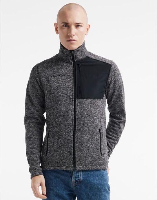 Craft CR1912218 Men's ADV Explore Heavy Fleece Jkt - Black Melange