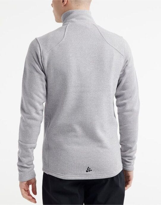 Craft CR1912218 Men's ADV Explore Heavy Fleece Jkt - Grey Melange/ Black