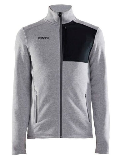Craft CR1912218 Men's ADV Explore Heavy Fleece Jkt - Grey Melange/ Black
