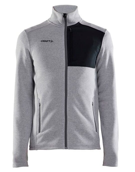 Craft CR1912218 Men's ADV Explore Heavy Fleece Jkt - Grey Melange/ Black