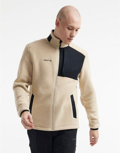 Craft CR1912220 Men's ADV Explore Pile Fleece Jkt - Ecru/Black