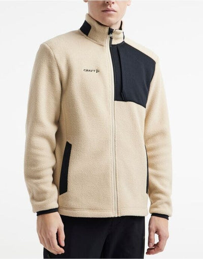 Craft CR1912220 Men's ADV Explore Pile Fleece Jkt - Ecru/Black