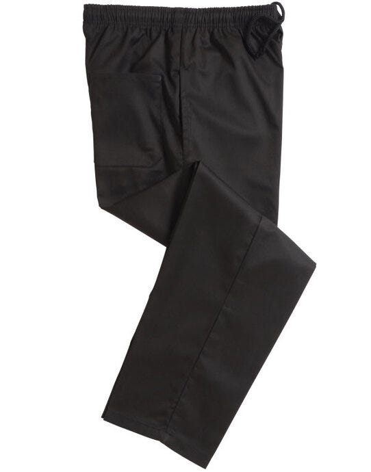 Dennys DC18B Unisex Elasticated Black Trouser - Black