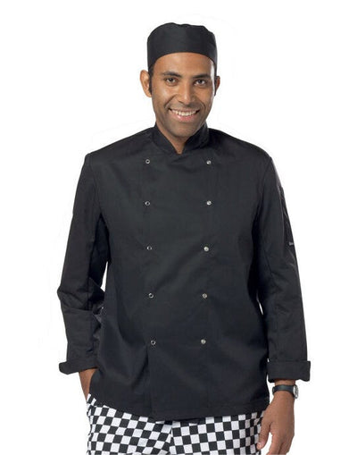 Dennys DD08C Long Sleeve Chef's Jacket - Black