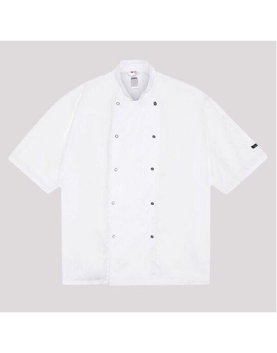 Dennys DD08S Short Sleeve Chef's Jacket - White