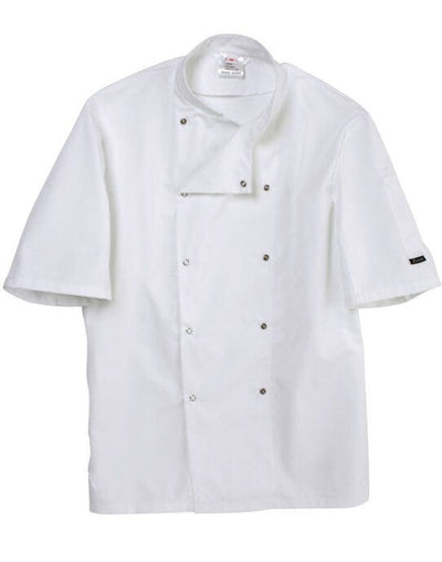 Dennys DD08S Short Sleeve Chef's Jacket - White