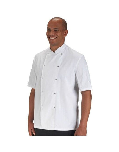 Dennys DD08SAFD AFD Chef's Jacket Short Sleeve - White
