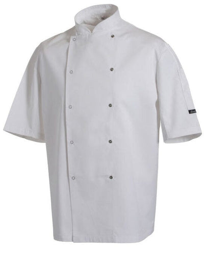 Dennys DD08SAFD AFD Chef's Jacket Short Sleeve - White