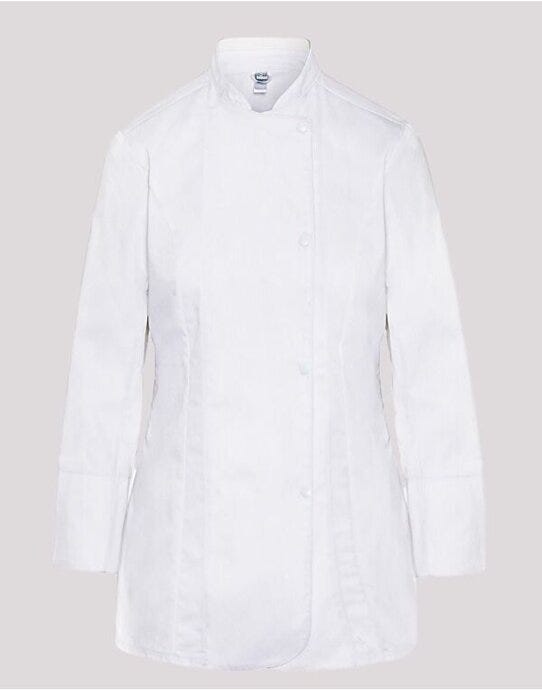 Dennys DD33L Ladies' LS Fitted Chef's Jacket - White