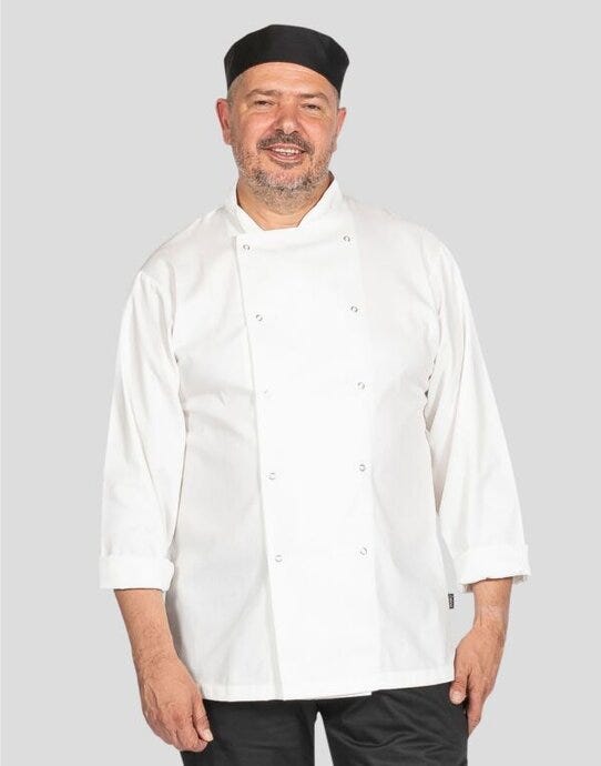 Dennys DD70 Budget Long Sleeve Chefs Jacket - White