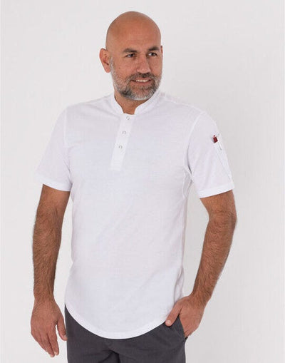 Dennys DF130 Denny's Le Chef Pique Chef Shirt - White