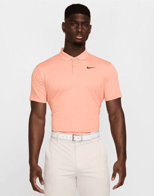 Nike DH0822 Dri-FIT Victory Solid Polo (LC) - Apricot Agate/Black