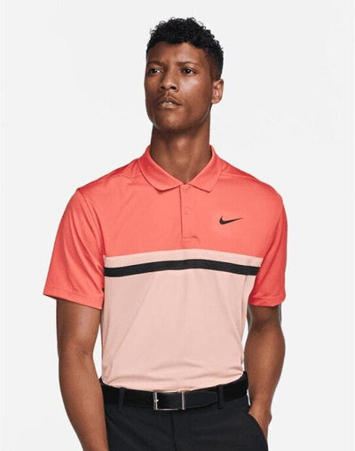 Nike DH0845 Dri-FIT Victory Colourblock Polo - Magic Ember/Arctic Orange/Black
