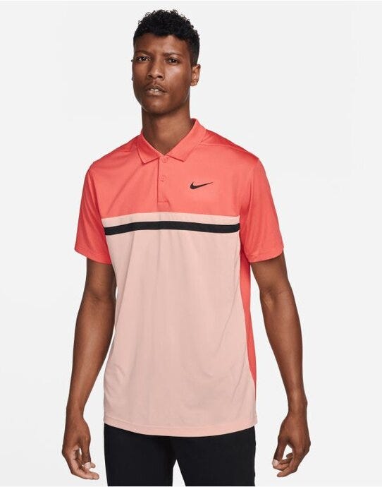 Nike DH0845 Dri-FIT Victory Colourblock Polo - Magic Ember/Arctic Orange/Black