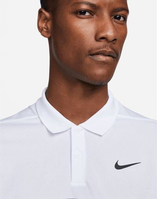 Nike DH0845 Dri-FIT Victory Colourblock Polo - White/Black/Arctic Orange