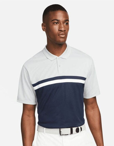 Nike DH0849 Victory Colourblock Polo - Light Smoke Grey/ Obsidian