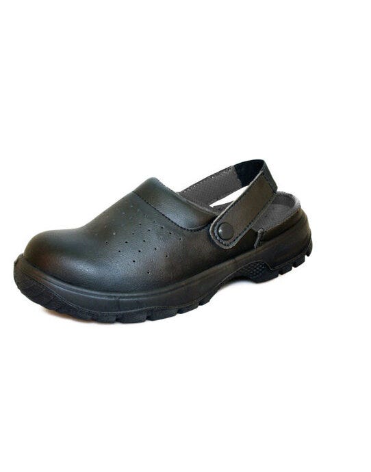 Dennys DK41 Comfort Grip Safety Sandal - Black