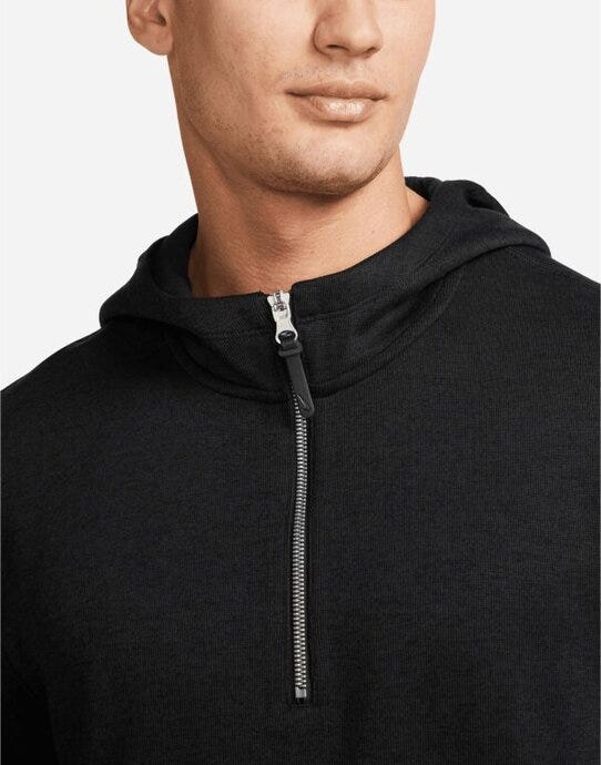 Nike DN1906 Men's Golf Hoodie - Black/ Black/ Black/ Brushed Silver