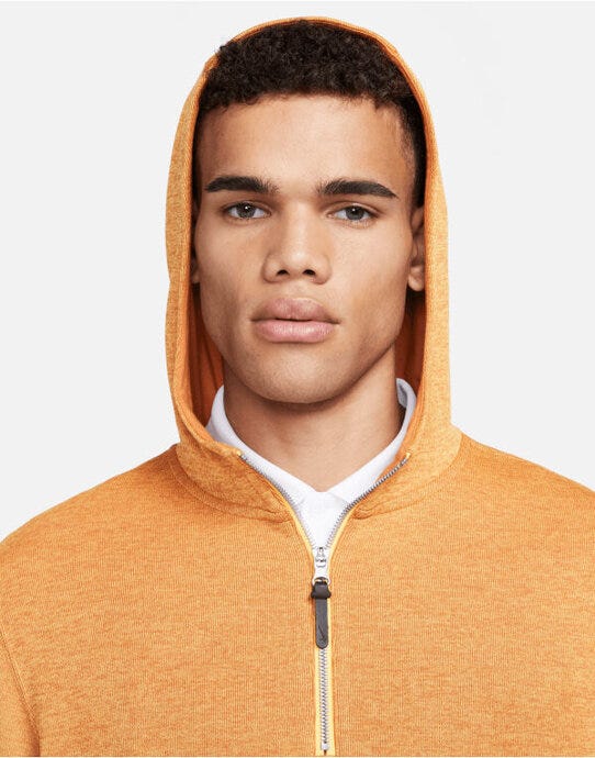 Nike DN1906 Men's Golf Hoodie - Monarch/ Laser Orange/ Brushed Silver