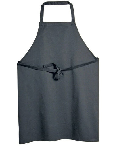 Dennys DP10 Bib Apron Without Pocket - Black