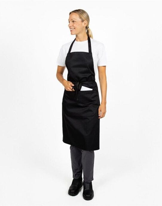 Dennys DP119 Denny's Low Cost Pocket Apron - Black