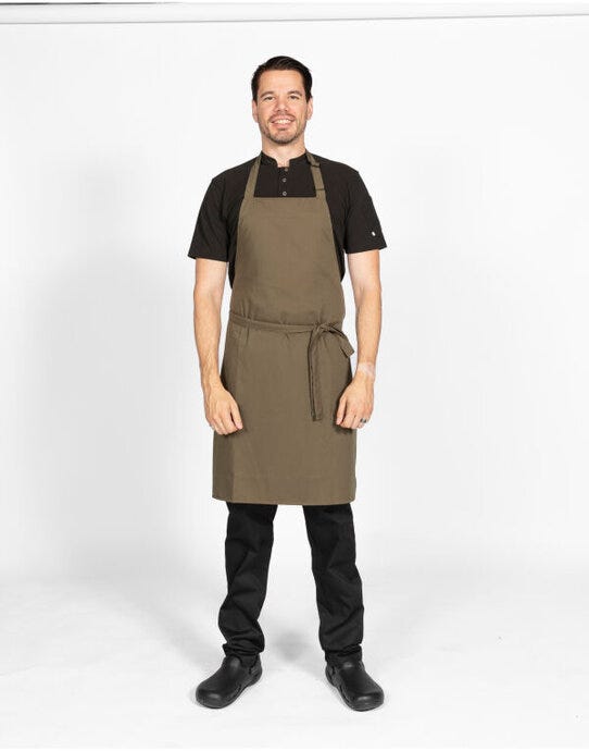 Dennys DP200 Multi-Coloured Bib Apron - Olive