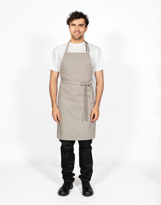 Dennys DP200 Multi-Coloured Bib Apron - Light Grey
