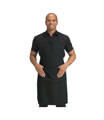 Dennys DP210 Black plain Recycled Bib Apron with Pocket