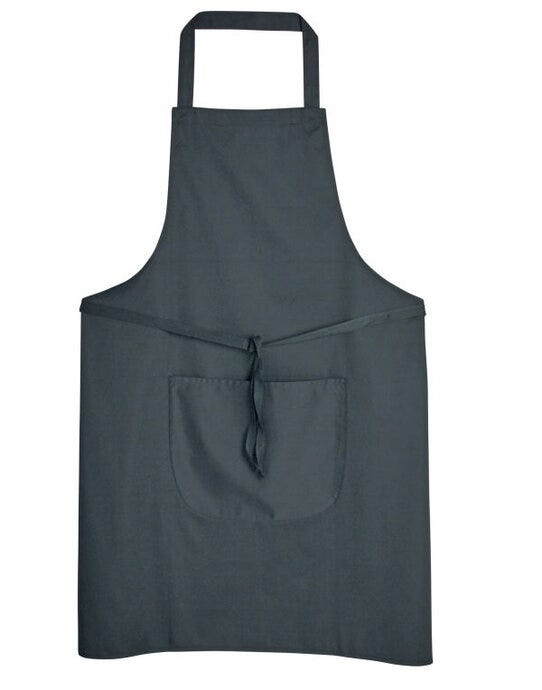 Dennys DP55CNQ Low Cost Bib Apron With Pocket - Black