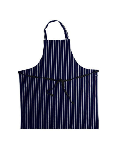 Dennys DP85 Large Cotton Striped Apron - Navy/White