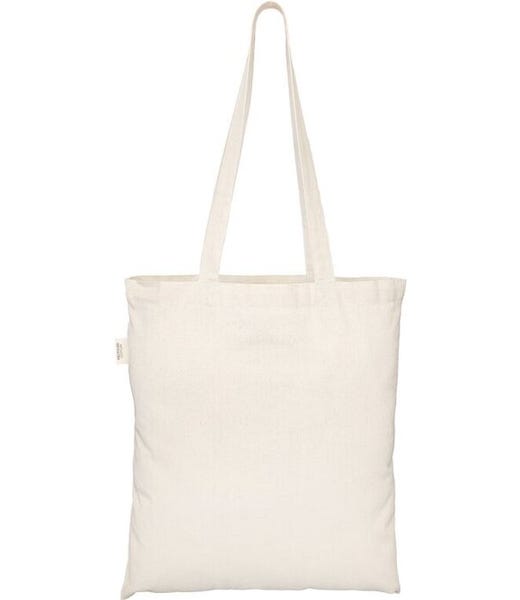 EcoTote ECO001 Natural plain Recycled Cotton Blend Tote