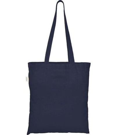 EcoTote ECO001 Navy plain Recycled Cotton Blend Tote