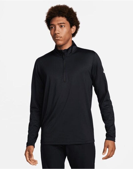 Nike FD5837 Dri-FIT 1/2 Zip Golf Top - Black/White