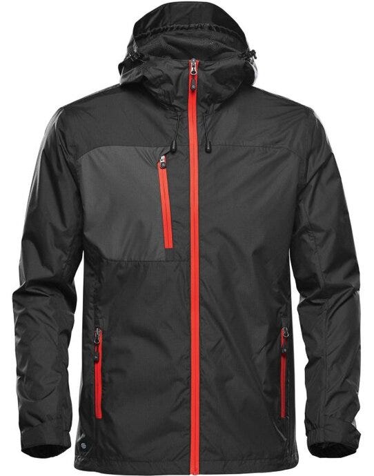 Stormtech GXJ-2 Mens Olympia Shell - Black/Bright Red