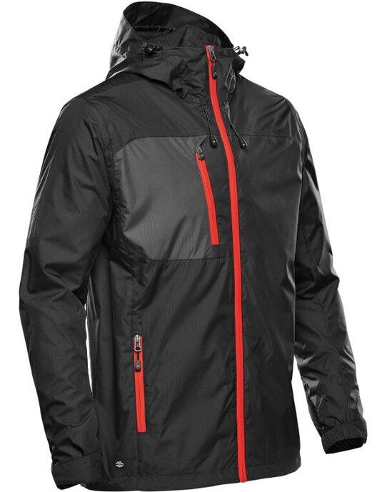 Stormtech GXJ-2 Mens Olympia Shell - Black/Bright Red