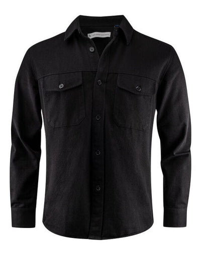 James Harvest HAR2111040 Highwoods Unisex Overshirt - Black