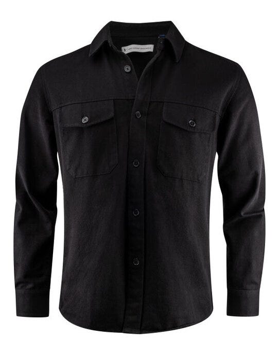 James Harvest HAR2111040 Highwoods Unisex Overshirt - Black