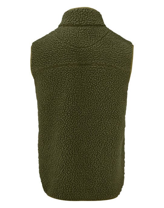 James Harvest HAR2111501 Kingsley Fleece Vest - Moss Green