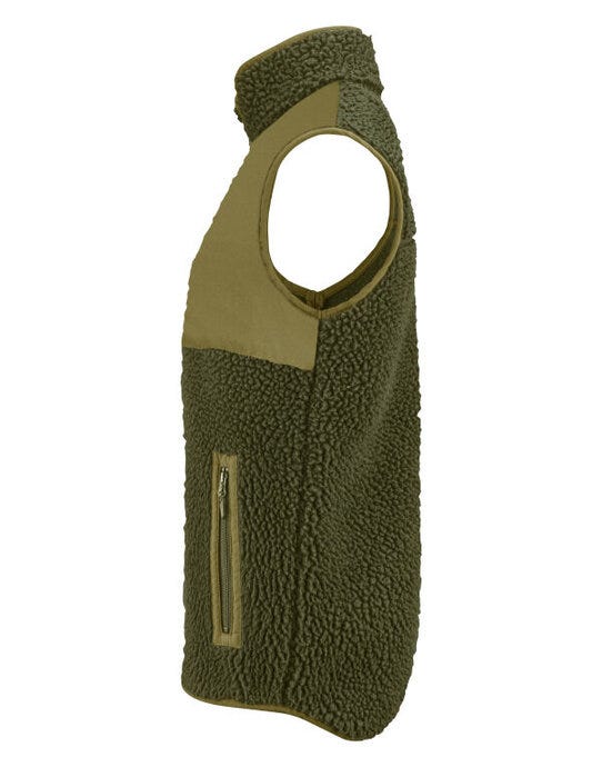 James Harvest HAR2111501 Kingsley Fleece Vest - Moss Green