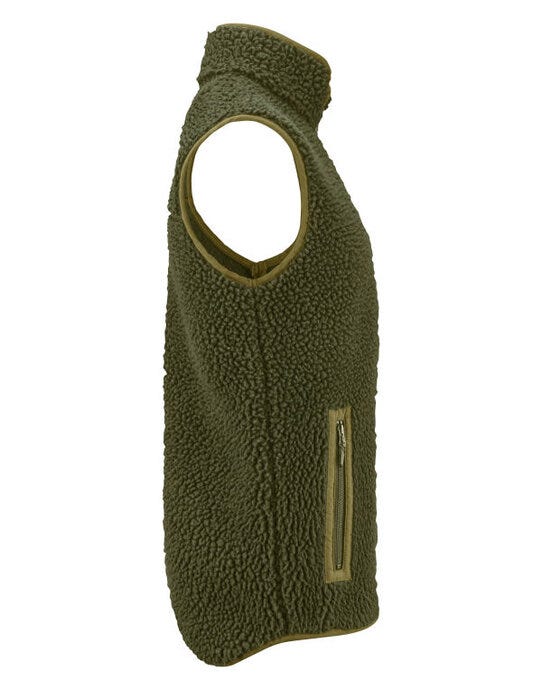 James Harvest HAR2111501 Kingsley Fleece Vest - Moss Green