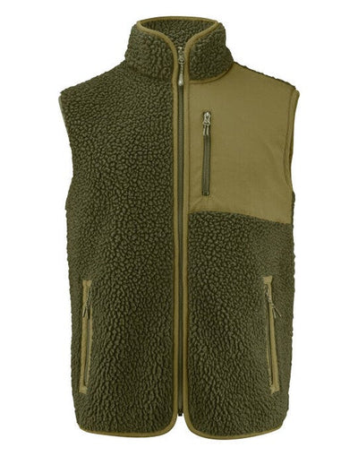James Harvest HAR2111501 Kingsley Fleece Vest - Moss Green