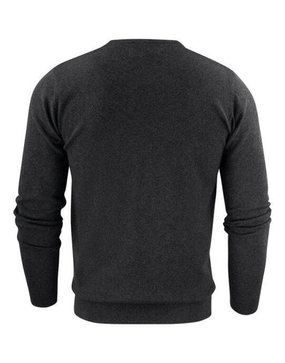 James Harvest HAR2112507 Ashland V-Neck Knit Sweat - Anthracite Melange